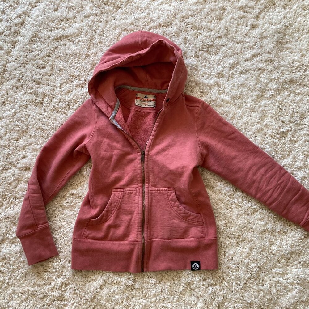 American Giant Rose Pink Zip-Up Hoodie
